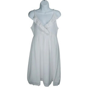 Pat Pat Quilted Summer Dress,  Straps, White, Lace, M